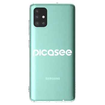 Picasee Samsung Galaxy M51 M515F Hülle - Transparentes Silikon - Picasee - new logo - white