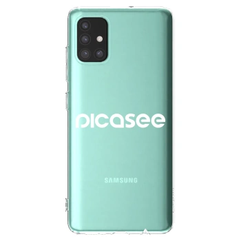 Picasee Samsung Galaxy M31s Hülle - Transparentes Silikon - Picasee - new logo - white