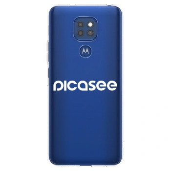 Picasee Motorola Moto G9 Play Hülle - Transparentes Silikon - Picasee - new logo - white