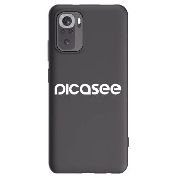Picasee Xiaomi Redmi Note 10 Hülle - Schwarzes Silikon - Picasee - new logo - white