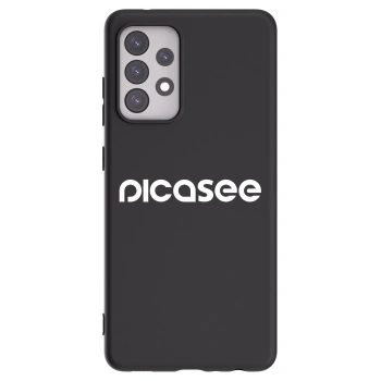 Picasee Samsung Galaxy A52 5G A525F Hülle - Schwarzes Silikon - Picasee - new logo - white