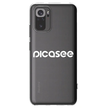 Picasee Xiaomi Redmi Note 10S Hülle - Transparentes Silikon - Picasee - new logo - white