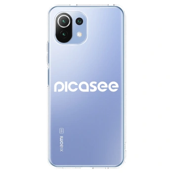Picasee Xiaomi Mi 11 Lite Hülle - Transparentes Silikon - Picasee - new logo - white
