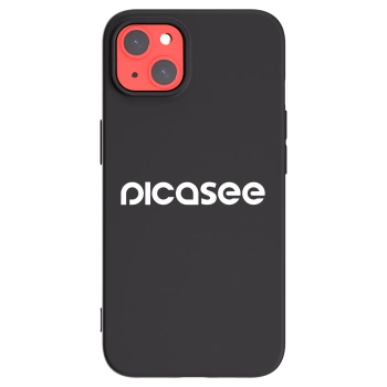 Picasee Apple iPhone 13 Hülle - Schwarzes Silikon - Picasee - new logo - white