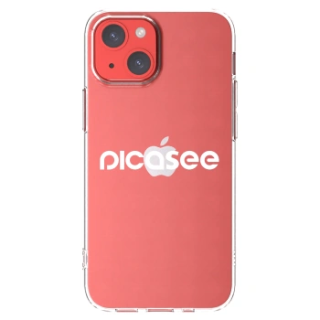 Picasee Apple iPhone 13 mini Hülle - Transparentes Silikon - Picasee - new logo - white
