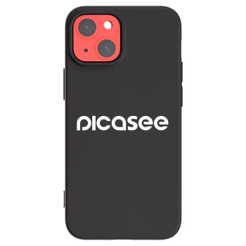 Picasee Apple iPhone 13 mini Hülle - Schwarzes Silikon - Picasee - new logo - white