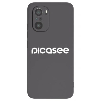 Picasee Xiaomi Poco F3 Hülle - Schwarzes Silikon - Picasee - new logo - white