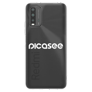 Picasee Xiaomi Redmi 9T Hülle - Schwarzes Silikon - Picasee - new logo - white