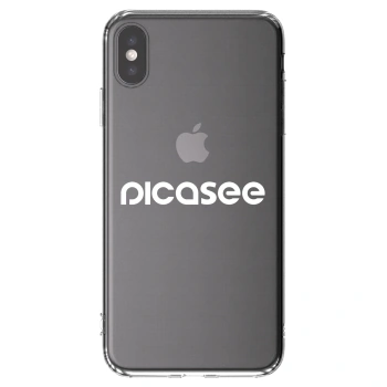 Picasee Apple iPhone XS Max Hülle - Transparentes Silikon - Picasee - new logo - white