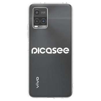 Picasee Vivo Y33s Hülle - Transparentes Silikon - Picasee - new logo - white