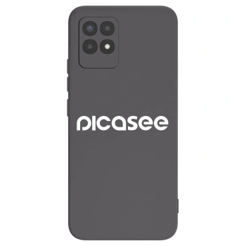 Picasee Realme 8i Hülle - Schwarzes Silikon - Picasee - new logo - white