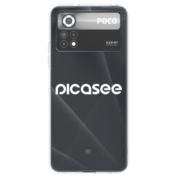 Picasee Xiaomi Poco X4 Pro 5G Hülle - Transparentes Silikon - Picasee - new logo - white