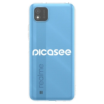 Picasee Realme C11 (2021) Hülle - Transparentes Silikon - Picasee - new logo - white
