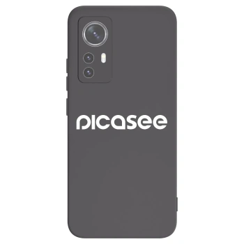 Picasee Xiaomi 12 Hülle - Schwarzes Silikon - Picasee - new logo - white
