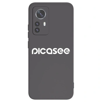 Picasee Xiaomi 12 Pro Hülle - Schwarzes Silikon - Picasee - new logo - white