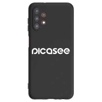 Picasee Samsung Galaxy A13 4G A135 Hülle - Schwarzes Silikon - Picasee - new logo - white