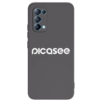 Picasee OPPO Reno 5 5G Hülle - Schwarzes Silikon - Picasee - new logo - white