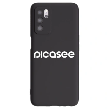Picasee OPPO A16 Hülle - Schwarzes Silikon - Picasee - new logo - white