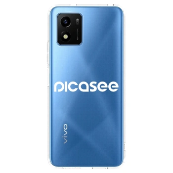 Picasee Vivo Y01 Hülle - Transparentes Silikon - Picasee - new logo - white