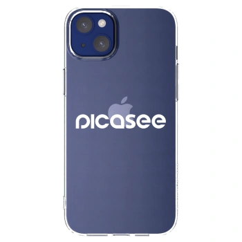 Picasee Apple iPhone 14 Plus Hülle - Transparentes Silikon - Picasee - new logo - white