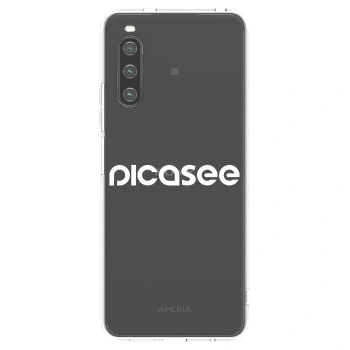 Picasee Sony Xperia 10 IV 5G Hülle - Transparentes Silikon - Picasee - new logo - white