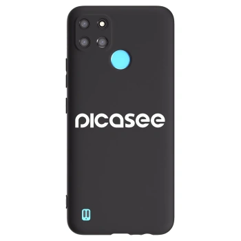 Picasee Realme C21Y Hülle - Schwarzes Silikon - Picasee - new logo - white
