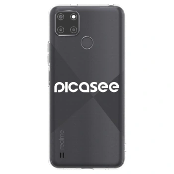 Picasee Realme C21Y Hülle - Transparentes Silikon - Picasee - new logo - white