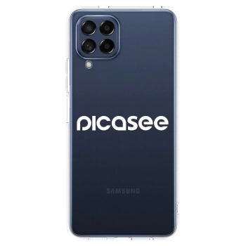 Picasee Samsung Galaxy M53 5G Hülle - Transparentes Silikon - Picasee - new logo - white