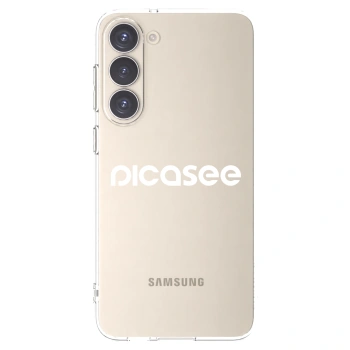 Picasee Samsung Galaxy S23+ 5G Hülle - Transparentes Silikon - Picasee - new logo - white