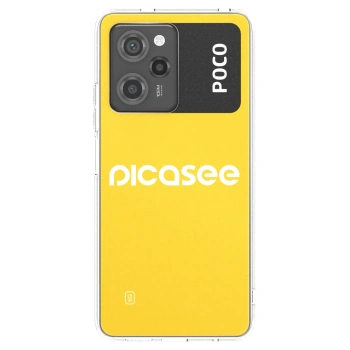 Picasee Xiaomi Poco X5 Pro Hülle - Schwarzes Silikon - Picasee - new logo - white