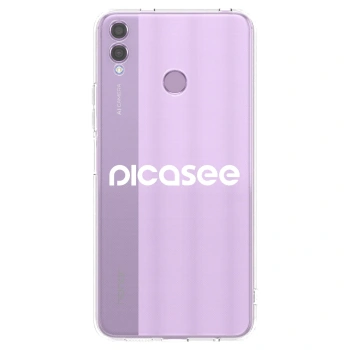 Picasee Honor 8X Hülle - Transparentes Silikon - Picasee - new logo - white