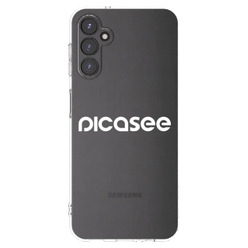 Picasee Samsung Galaxy A14 5G A146P Hülle - Transparentes Silikon - Picasee - new logo - white