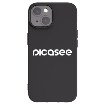 Picasee Apple iPhone 15 Hülle - Schwarzes Silikon - Picasee - new logo - white