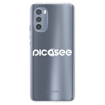 Picasee Motorola Moto G62 Hülle - Transparentes Silikon - Picasee - new logo - white