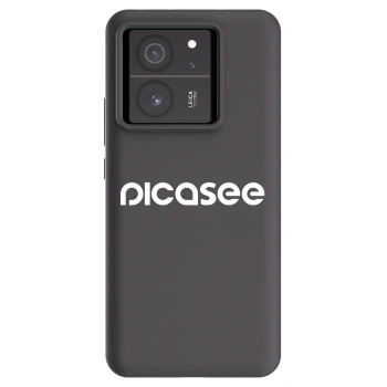 Picasee Xiaomi 13T Hülle - Schwarzes Silikon - Picasee - new logo - white