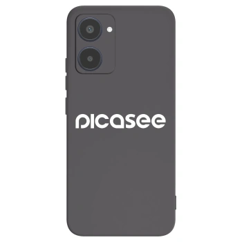 Picasee Realme 10 4G Hülle - Schwarzes Silikon - Picasee - new logo - white