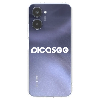 Picasee Realme 10 4G Hülle - Transparentes Silikon - Picasee - new logo - white