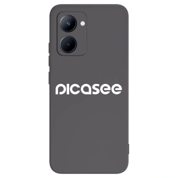 Picasee Realme C33 (2023) Hülle - Schwarzes Silikon - Picasee - new logo - white