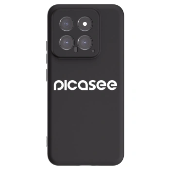 Picasee Xiaomi 14 Hülle - Schwarzes Silikon - Picasee - new logo - white
