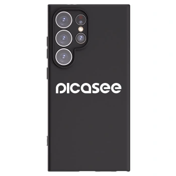 Picasee Samsung Galaxy S24 Ultra S928B 5G Hülle - Schwarzes Silikon - Picasee - new logo - white