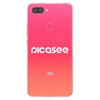 Picasee Xiaomi Mi 8 Lite Hülle - Transparentes Silikon - Picasee - new logo - white