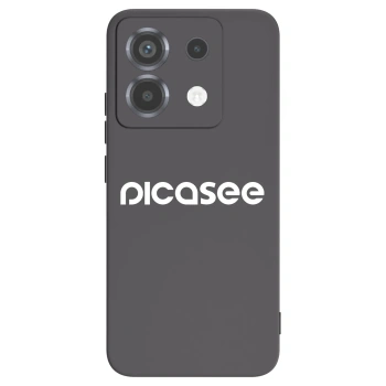 Picasee Xiaomi Poco X6 Hülle - Schwarzes Silikon - Picasee - new logo - white