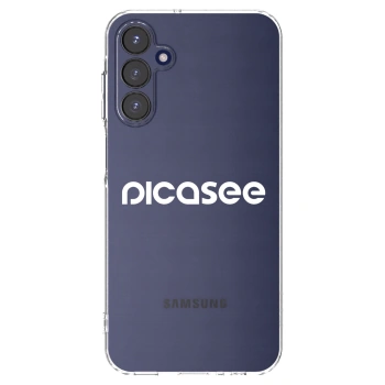 Picasee Samsung Galaxy A15 A155F 4G Hülle - Transparentes Silikon - Picasee - new logo - white