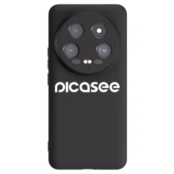 Picasee Xiaomi 14 Ultra Hülle - Schwarzes Silikon - Picasee - new logo - white