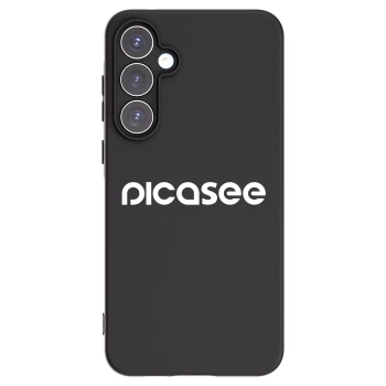 Picasee Samsung Galaxy A55 5G A556B Hülle - Schwarzes Silikon - Picasee - new logo - white