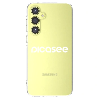 Picasee Samsung Galaxy A35 5G A356B Hülle - Transparentes Silikon - Picasee - new logo - white