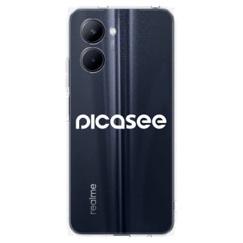 Picasee Realme C33 (2023) Hülle - Transparentes Silikon - Picasee - new logo - white