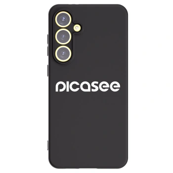 Picasee Samsung Galaxy S24 FE S721B Hülle - Schwarzes Silikon - Picasee - new logo - white