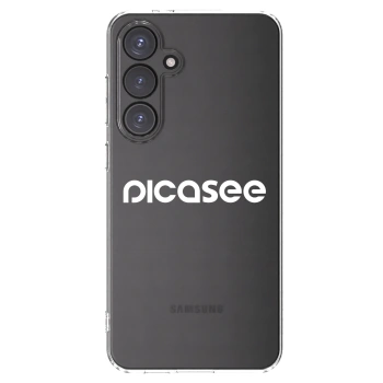 Picasee Samsung Galaxy S24 FE S721B Hülle - Transparentes Silikon - Picasee - new logo - white