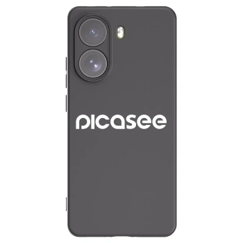 Picasee Xiaomi Poco X7 Hülle - Schwarzes Silikon - Picasee - new logo - white